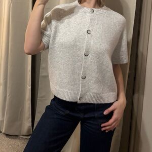 Universal Thread Gray Short Sleeve Cardigan